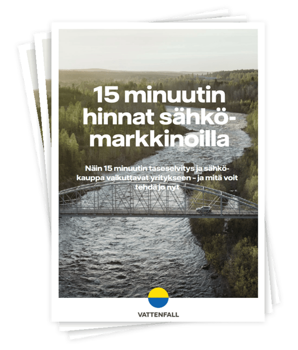 15 minuutin hinnat sähkömarkkinoilla